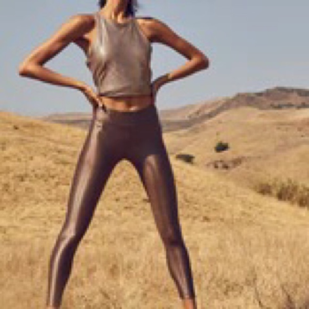 Koral leggings size S shiny brown